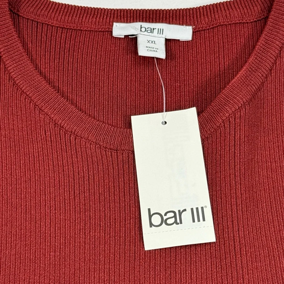 Bar III Midnight Bloom A-Line Mini Dress Womens Size XXL Rust Cold Shoulder NWT - Picture 3 of 10